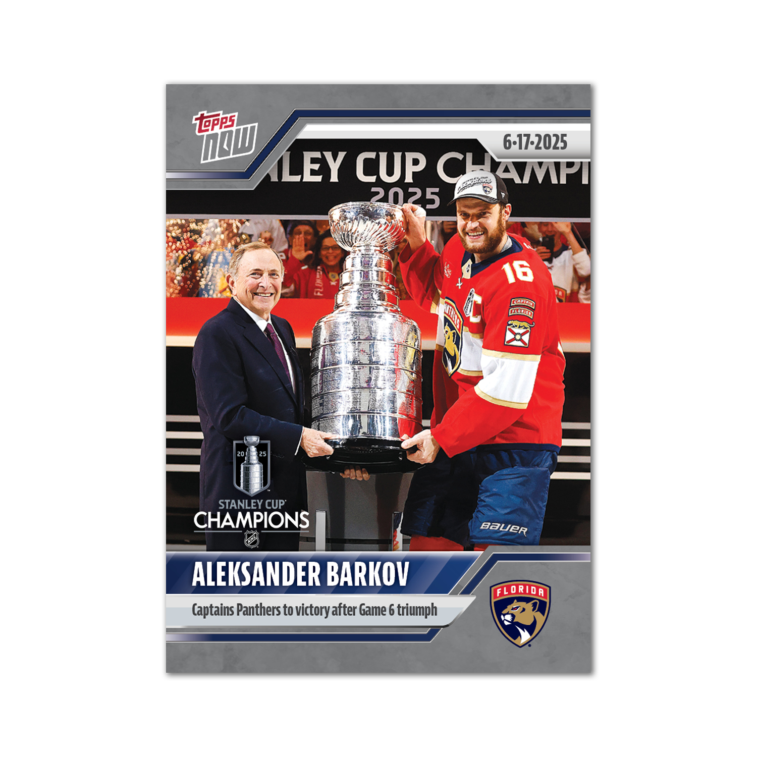 Aleksander Barkov - 2024-25 NHL Topps NOW - Sticker # 209 Pack - PR: 660