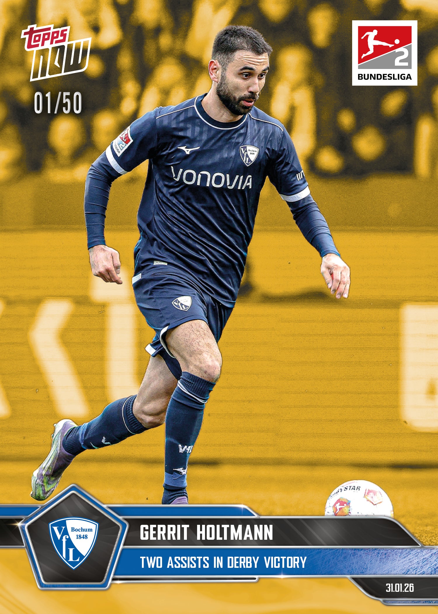 Gerrit Holtmann - 2025-26 Bundesliga Topps NOW - Card 115 - PR: 144 - Image 6