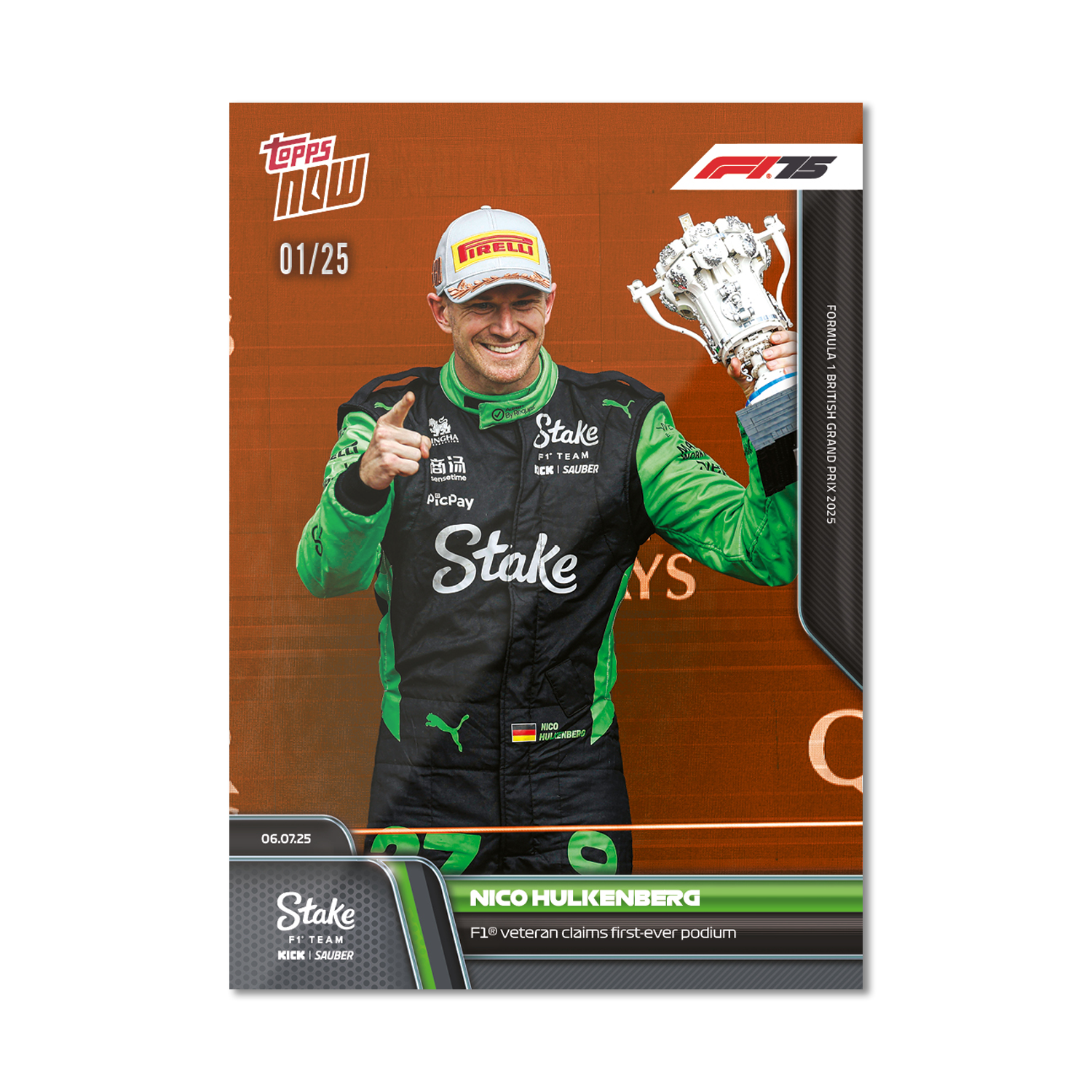 Nico Hulkenberg - 2025 Formula 1 Topps NOW - Card 51 - PR: 4055 - Image 5
