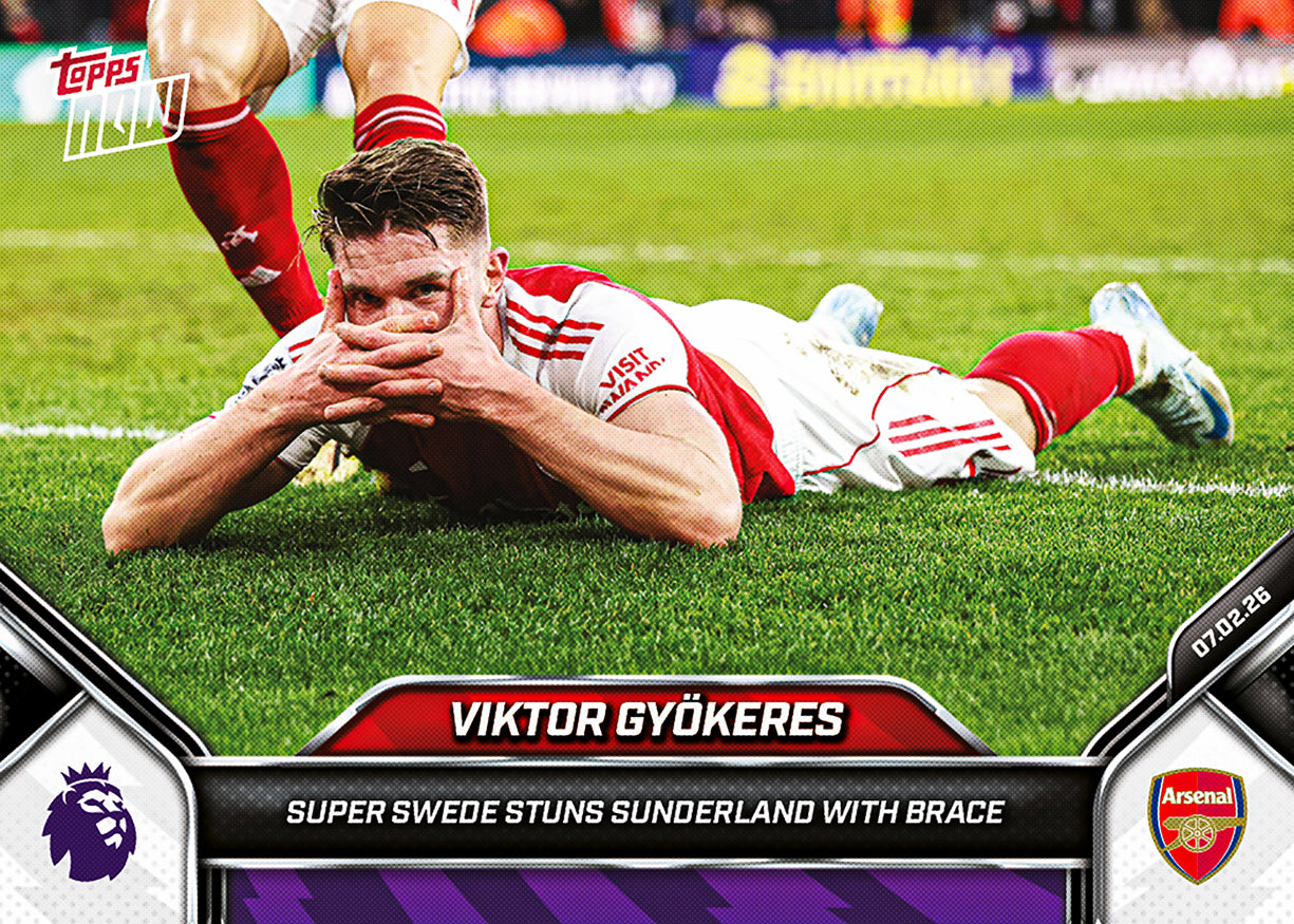 Viktor Gyökeres - 2025-26 Premier League Topps NOW - Card 129 - PR: 100