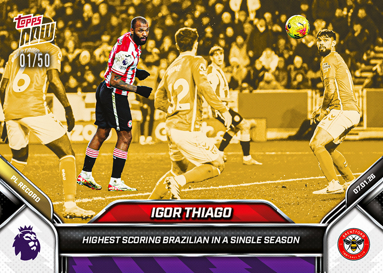 Igor Thiago - 2025-26 Premier League Topps NOW - Card 105 - PR: 242 - Image 6