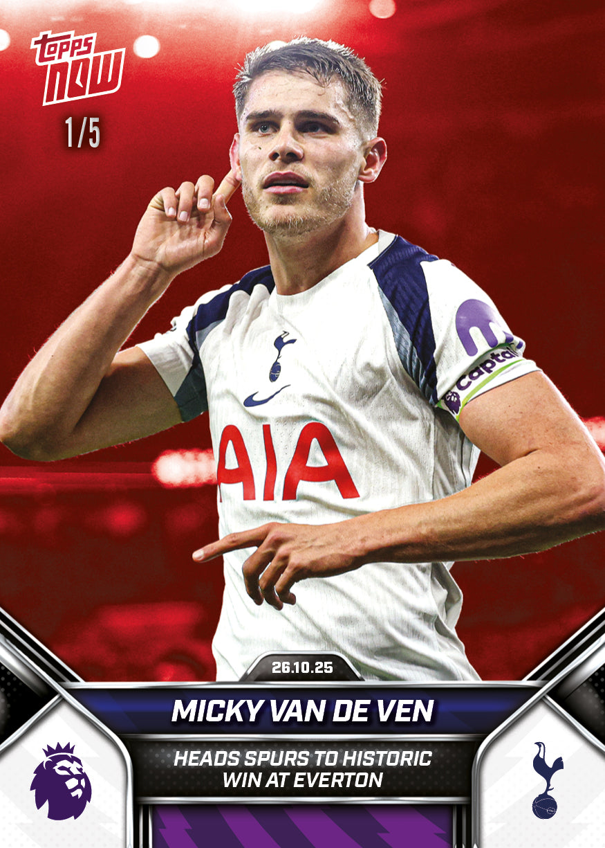 Micky van de Ven - 2025-26 Premier League Topps NOW - Card 43 - PR: 510 - Image 3