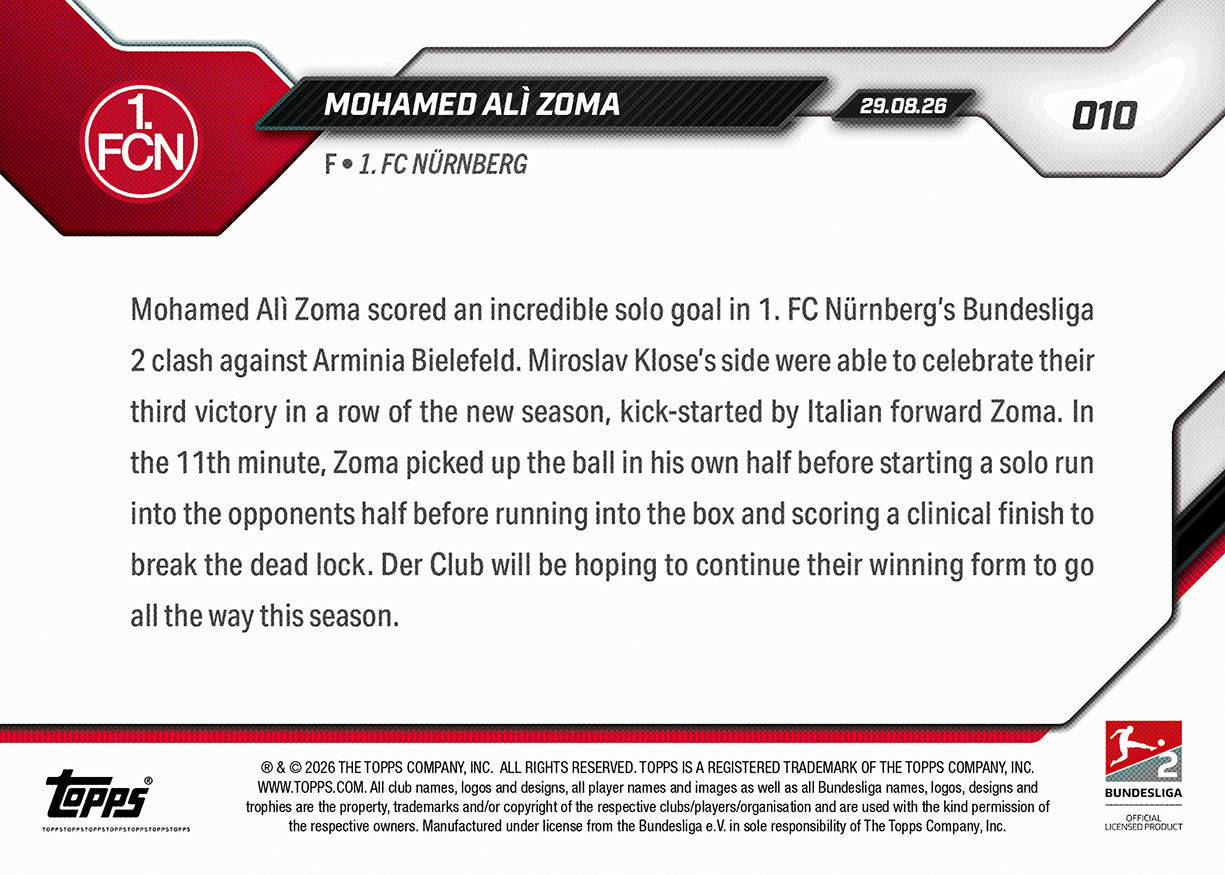 Mohamed Alì Zoma - 2026-27 Bundesliga Topps NOW - Card 10 - Image 6