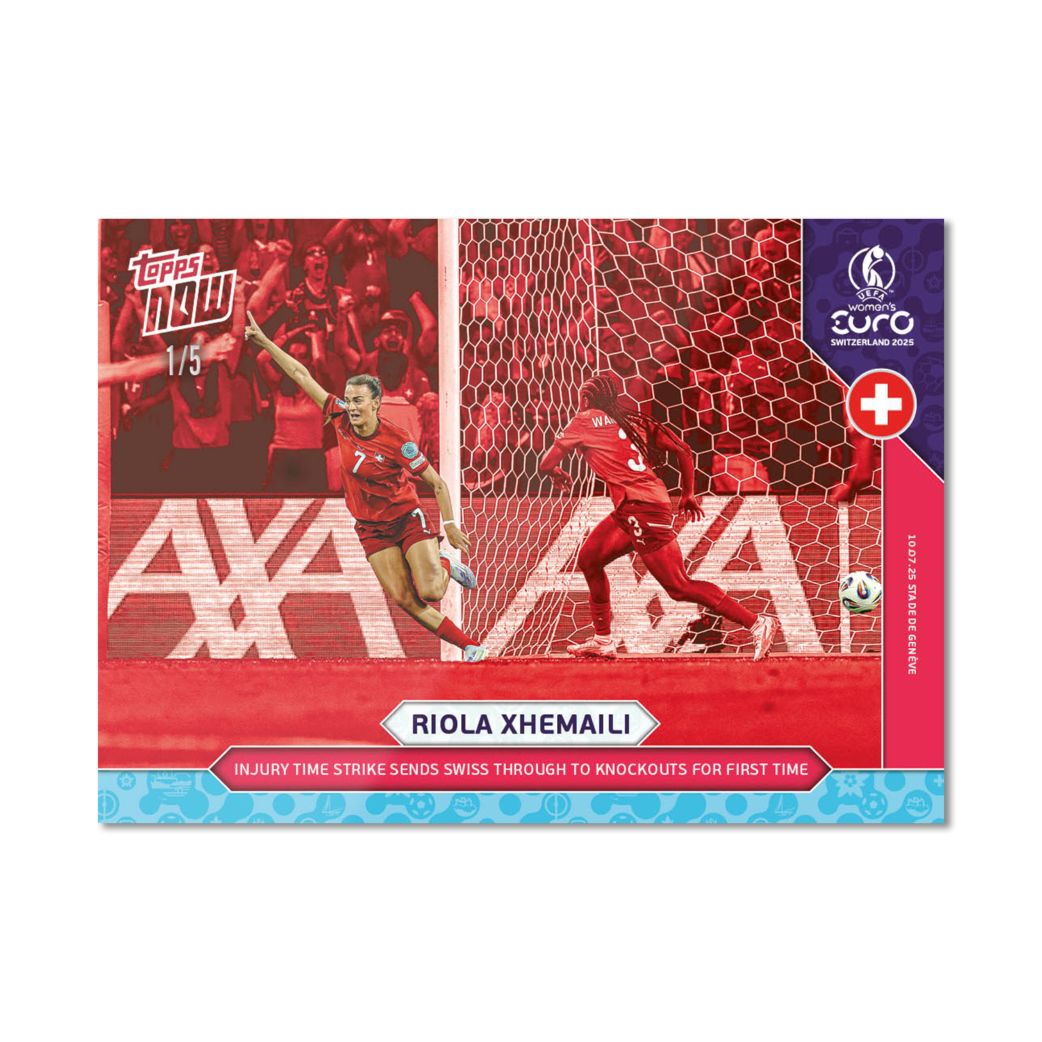 Riola Xhemaili - UEFA Women’s EURO 2025™ Topps NOW - Card 14 - PR: 101 - Image 3
