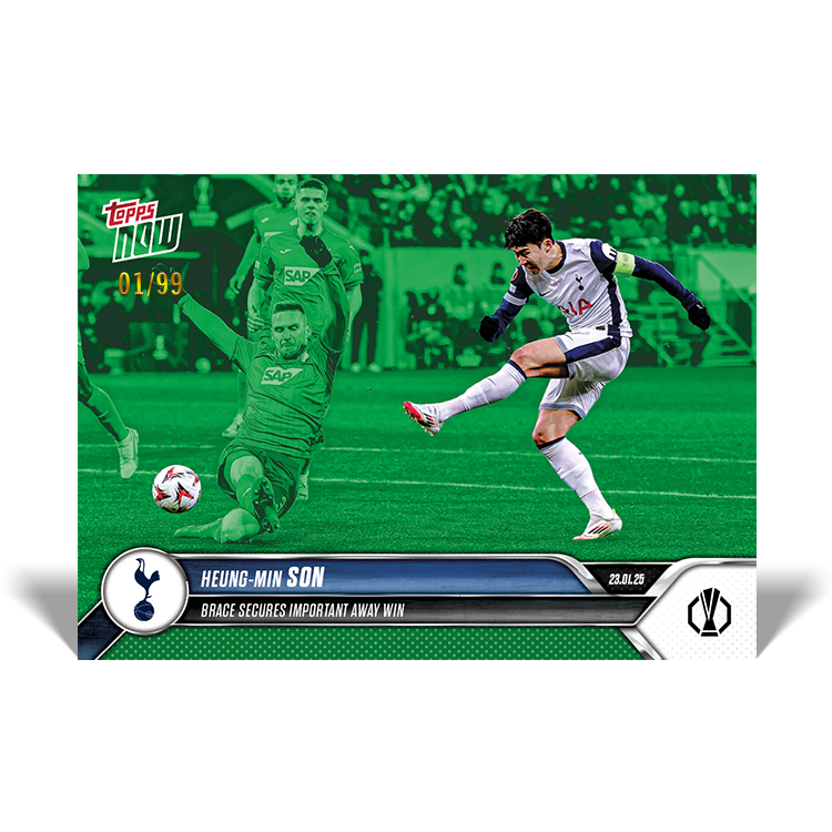 Son Heung-min - Brace secures important away win - 24/25 UEL Topps NOW Card 13 - PR: 487 - Image 4