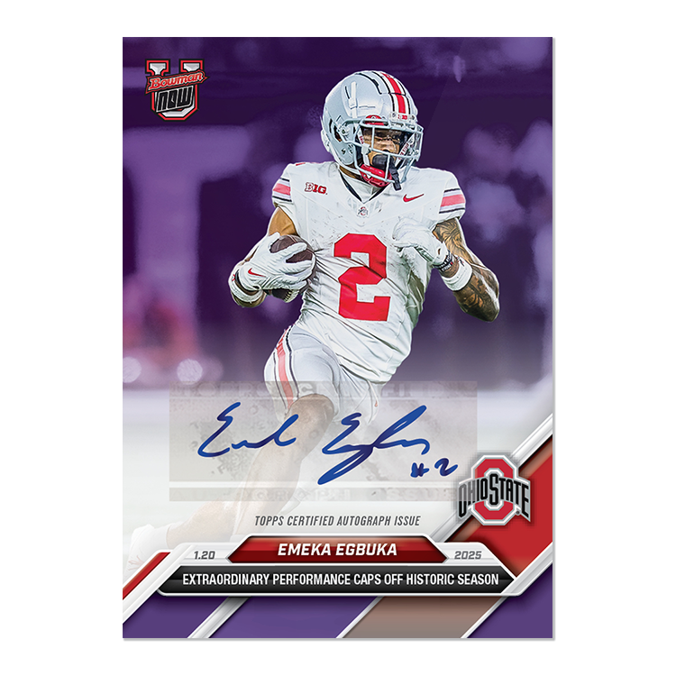 Emeka Egbuka - 2024-25 Bowman U NOW Football - Card OS-01 - LOOK FOR AUTOS - PR: 1206 - Image 5
