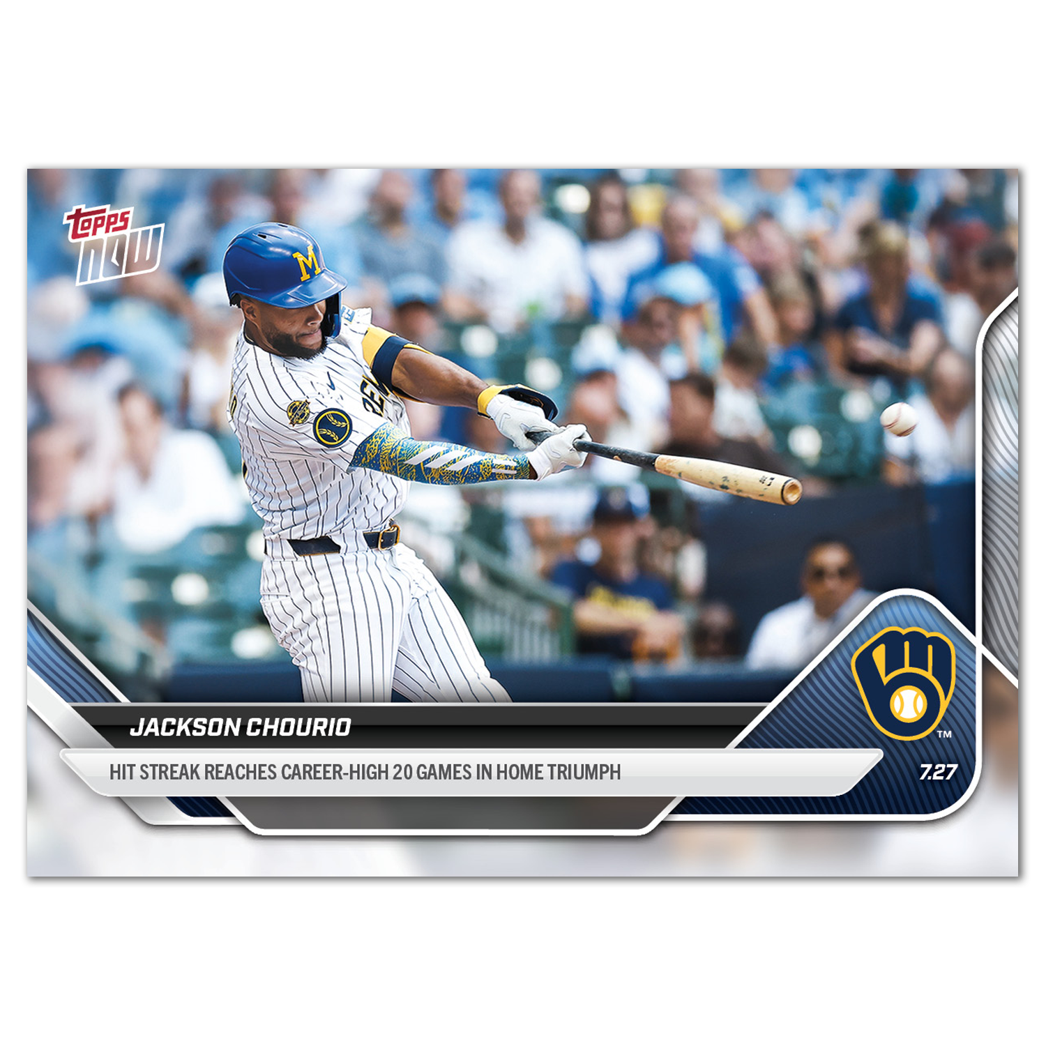 Jackson Chourio - 2025 MLB Topps NOW - Card 471 - PR: 734