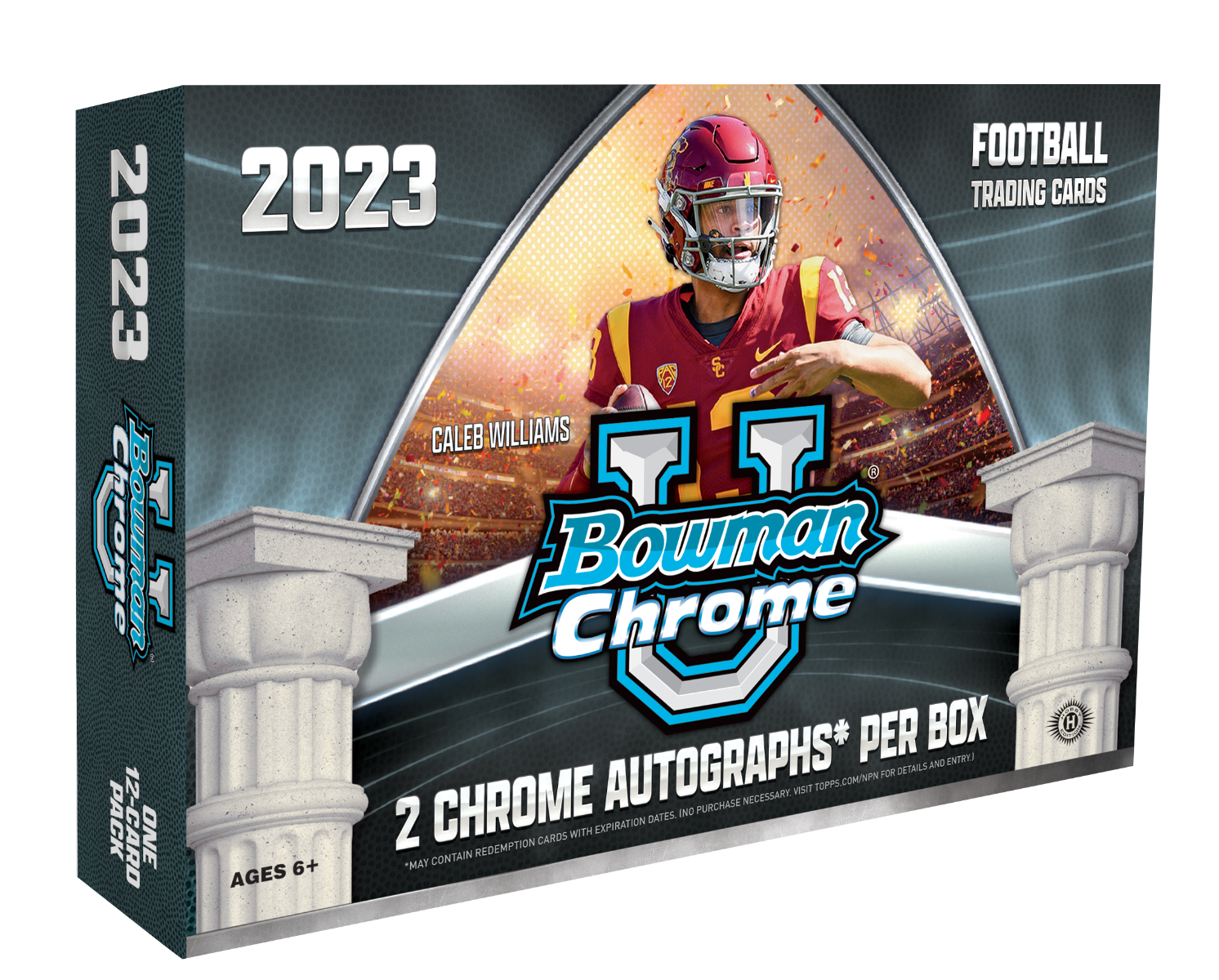 2023 Bowman University Chrome Football - HTA Box - Sealed Case