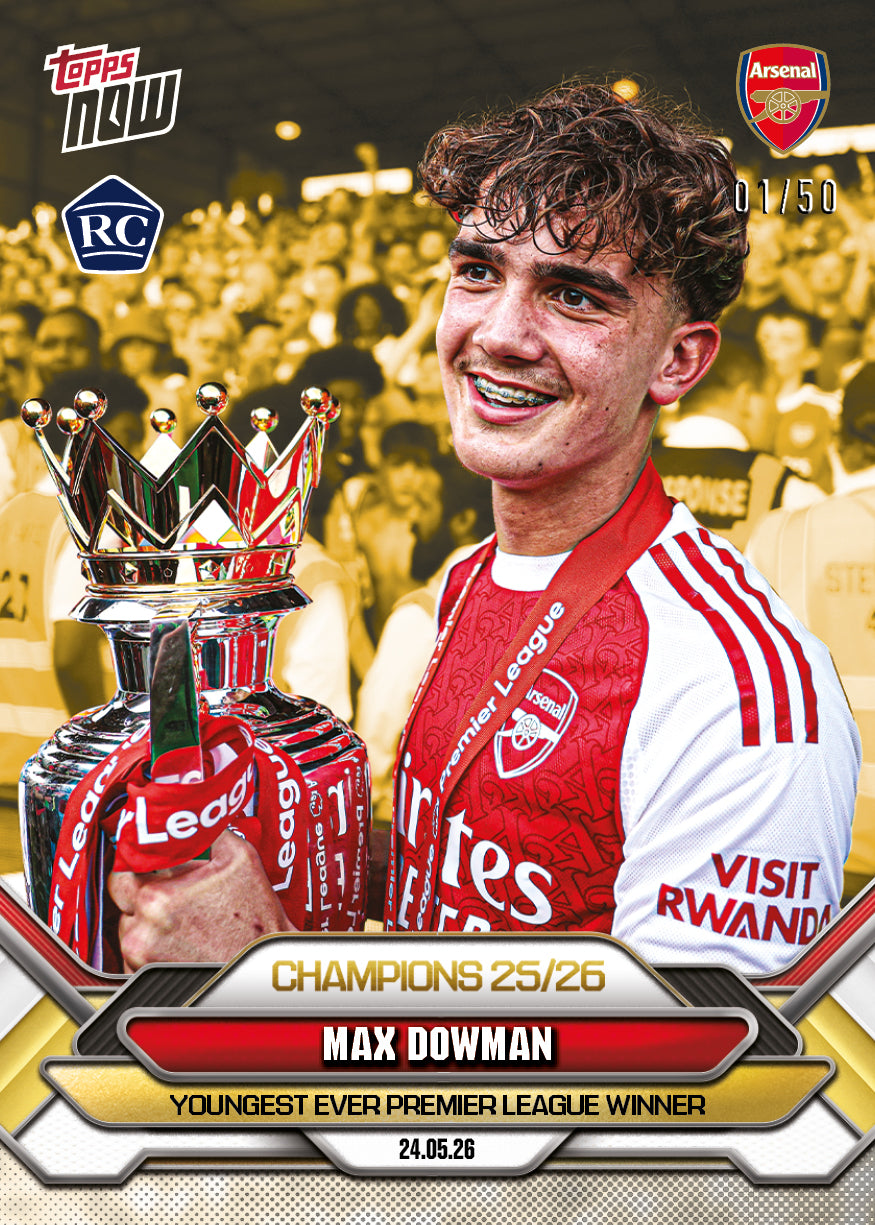Max Dowman - 2025-26 Arsenal FC Topps NOW - Card 2 - PR: 18914 - Image 7