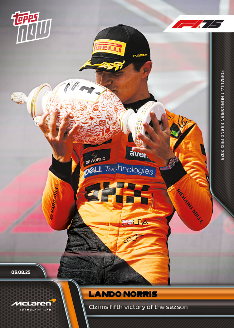 Lando Norris - 2025 Formula 1 Topps NOW - Card 55 - PR: 2493