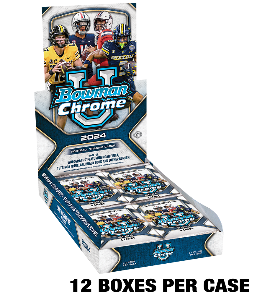2024 Bowman University Chrome Football - Hobby Box - Sealed Case