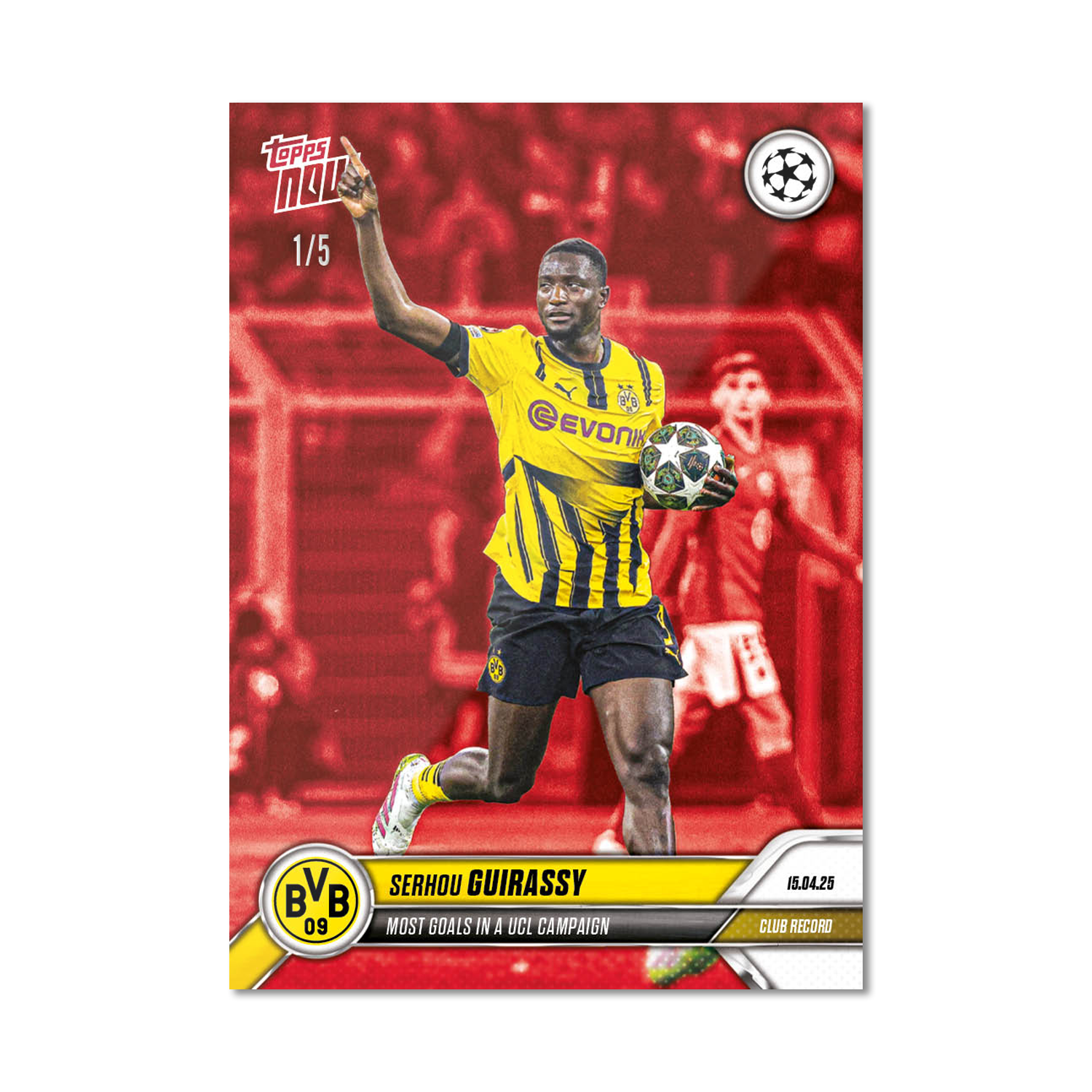 Serhou Guirassy - 2024-25 UCL Topps NOW - Card 139 - PR: 173 - Image 3