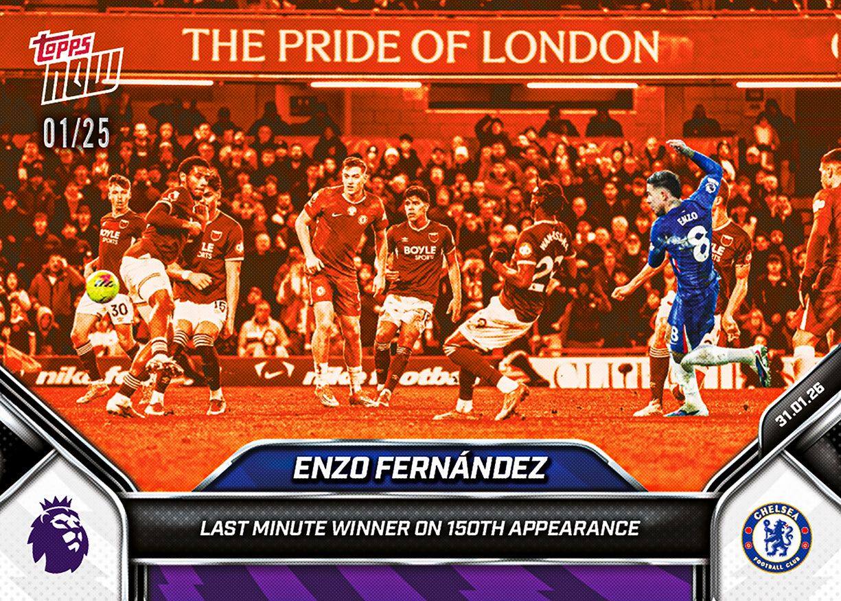 Enzo Fernández - 2025-26 Premier League Topps NOW - Card 120 - PR: 611 - Image 5