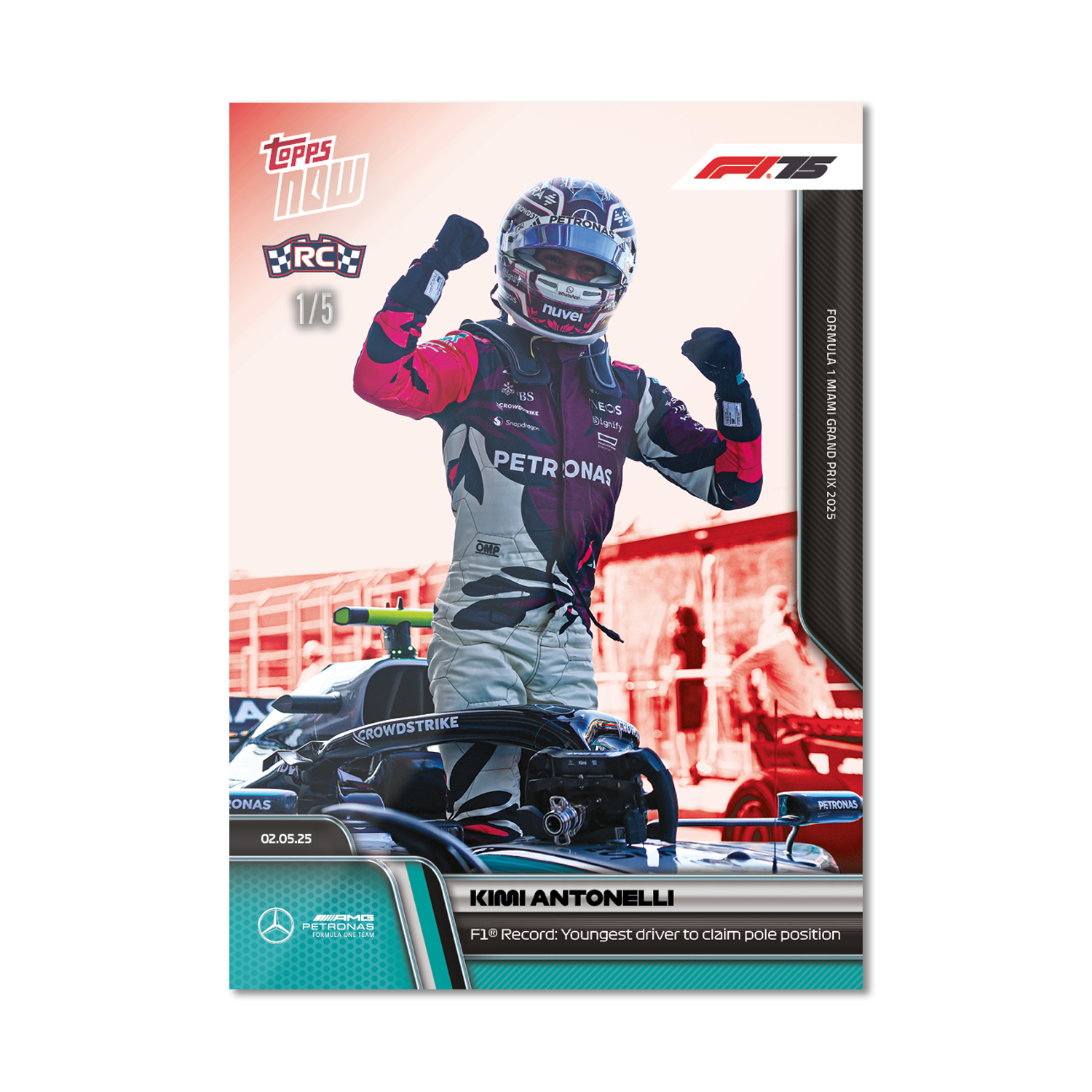 Kimi Antonelli - 2025 Formula 1 Topps NOW - Card 33 - PR: 5647 - Image 3