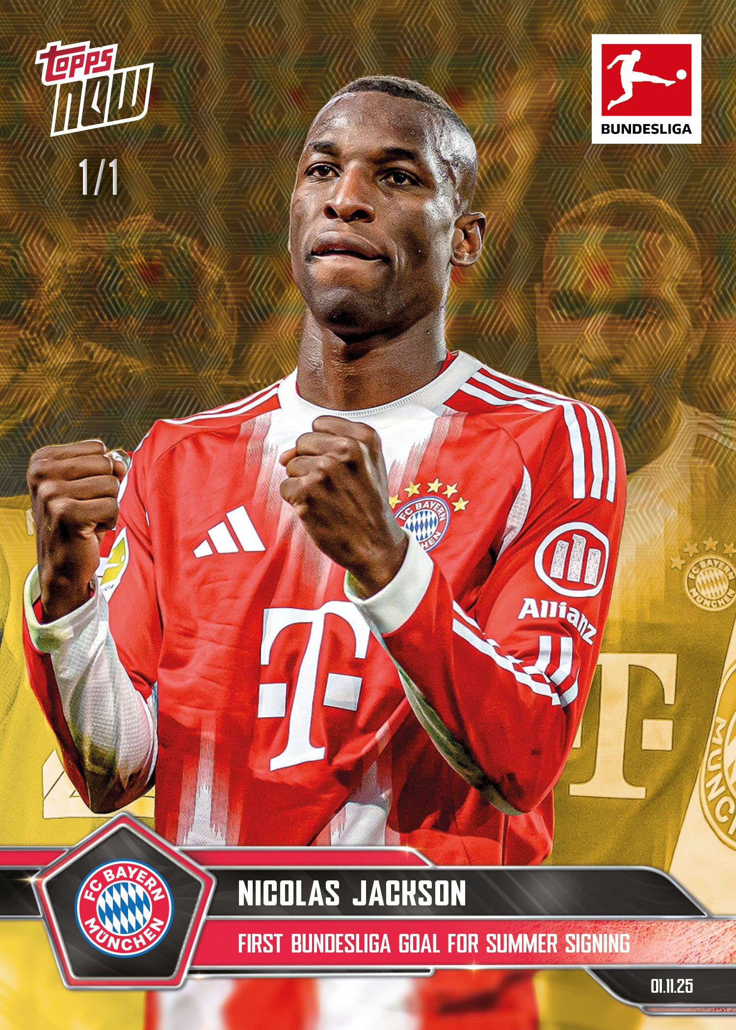 Nicolas Jackson - 2025-26 Bundesliga Topps NOW - Card 54 - PR: 290 - Image 2
