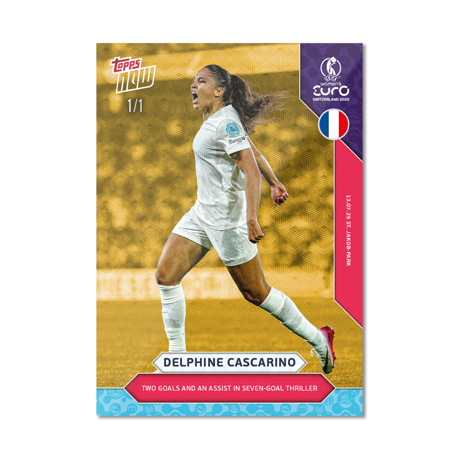 Delphine Cascarino - UEFA Women’s EURO 2025™ Topps NOW - Card 18 - PR: 122 - Image 2