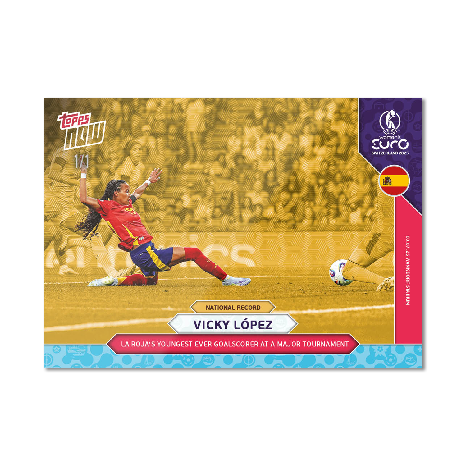 Vicky López - UEFA Women’s EURO 2025™ Topps NOW - Card 4 - PR: 301 - Image 2