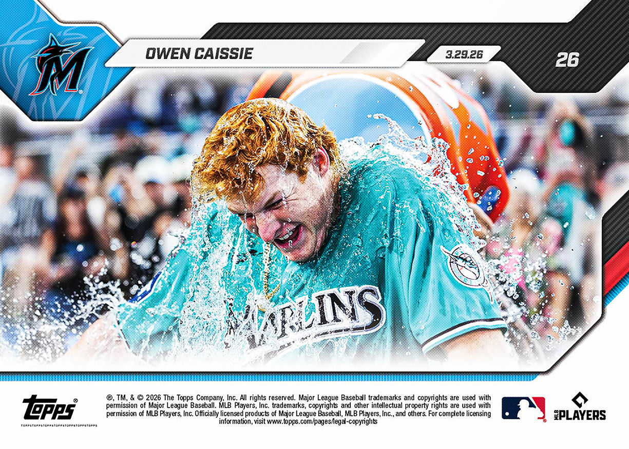 Owen Caissie - 2026 MLB Topps NOW - Card 26 - PR: 1281 - Image 2