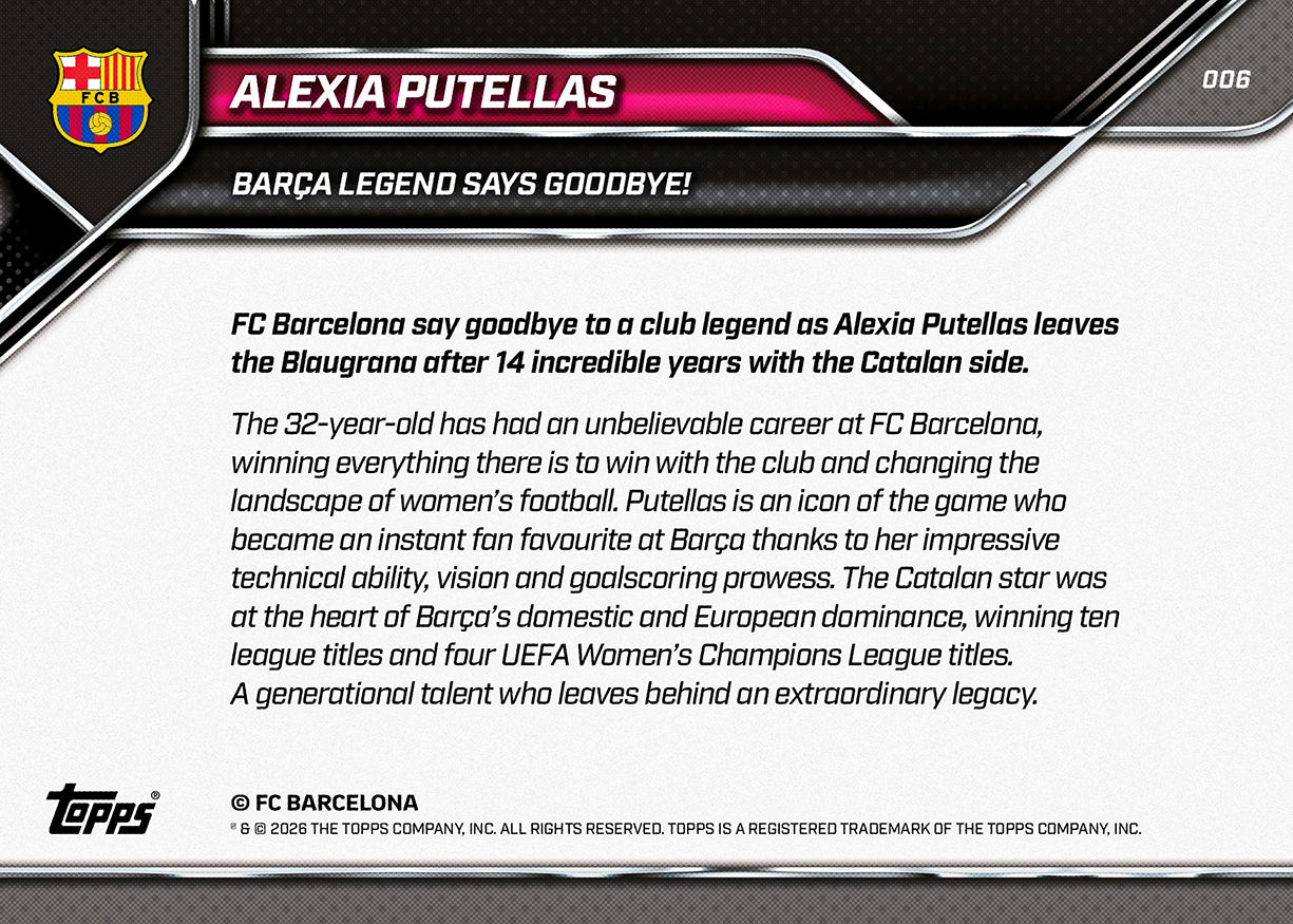 Alexia Putellas - 2026 FC Barcelona Topps NOW - Card 6 - PR: 2337 - Image 8