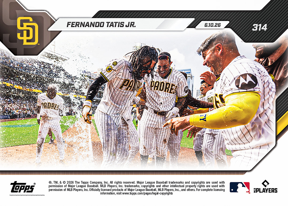 Fernando Tatis Jr. - 2026 MLB Topps NOW - Card 314 - PR: 795 - Image 2