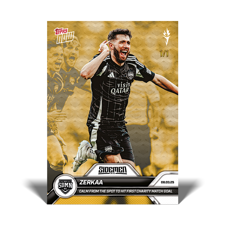 Zerkaa - 2025 Sidemen Charity Match Topps NOW Card 1 - LOOK FOR AUTO - PR: 398 - Image 7