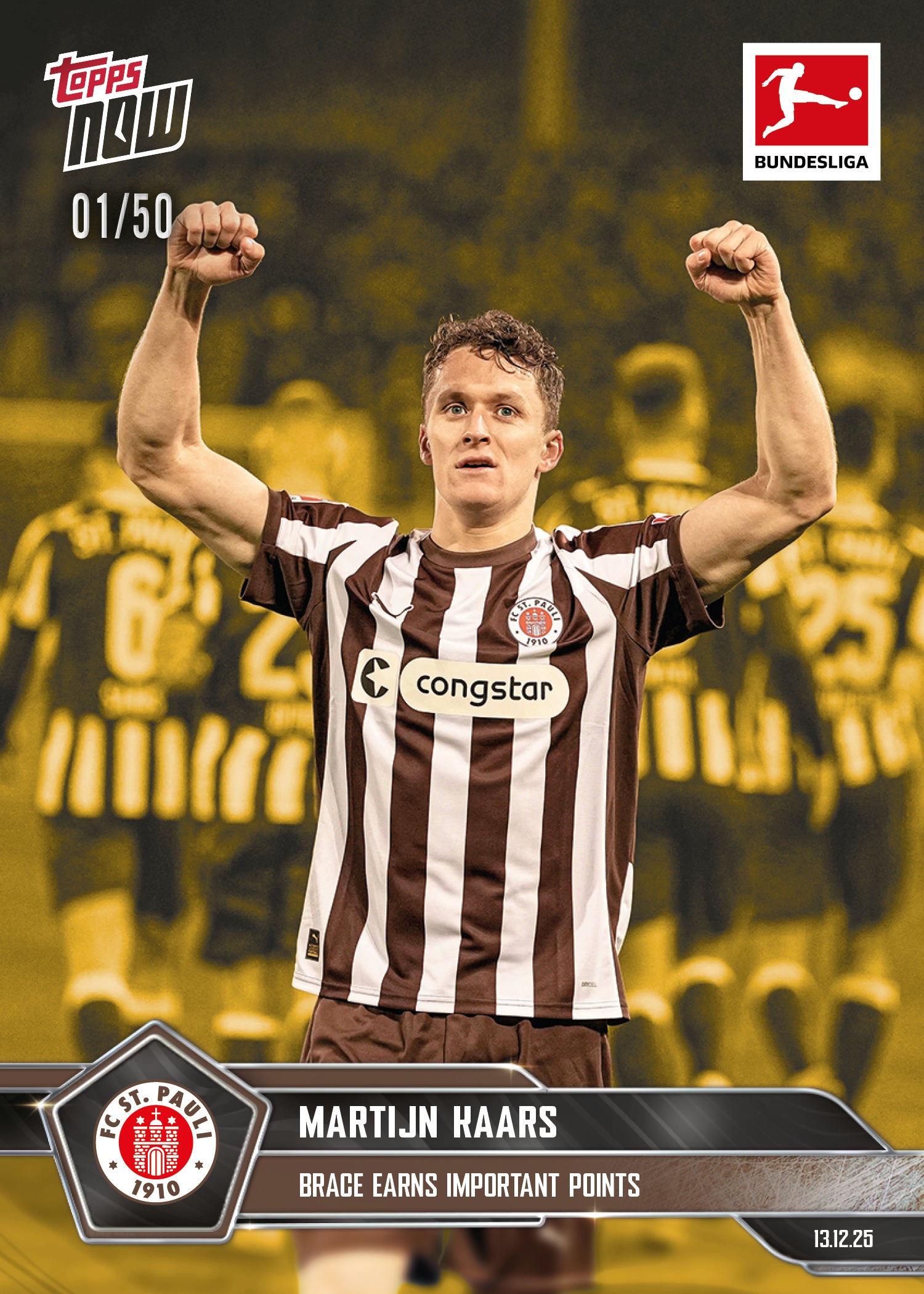 Martijn Kaars - 2025-26 Bundesliga Topps NOW - Card 79 - PR: 360 - Image 6