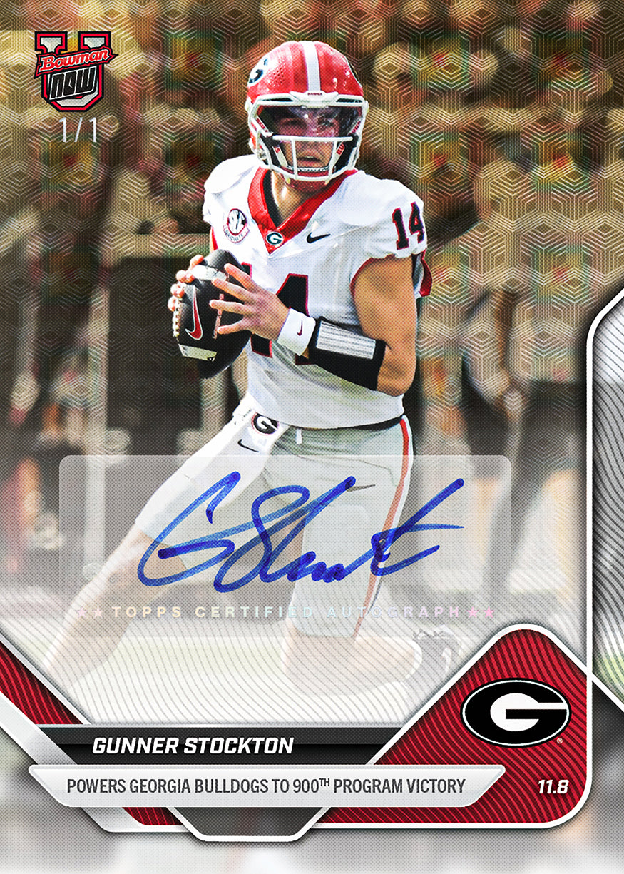 Gunner Stockton - 2025-26 Bowman U NOW Football - Card 42 - PR: 579 - Image 2