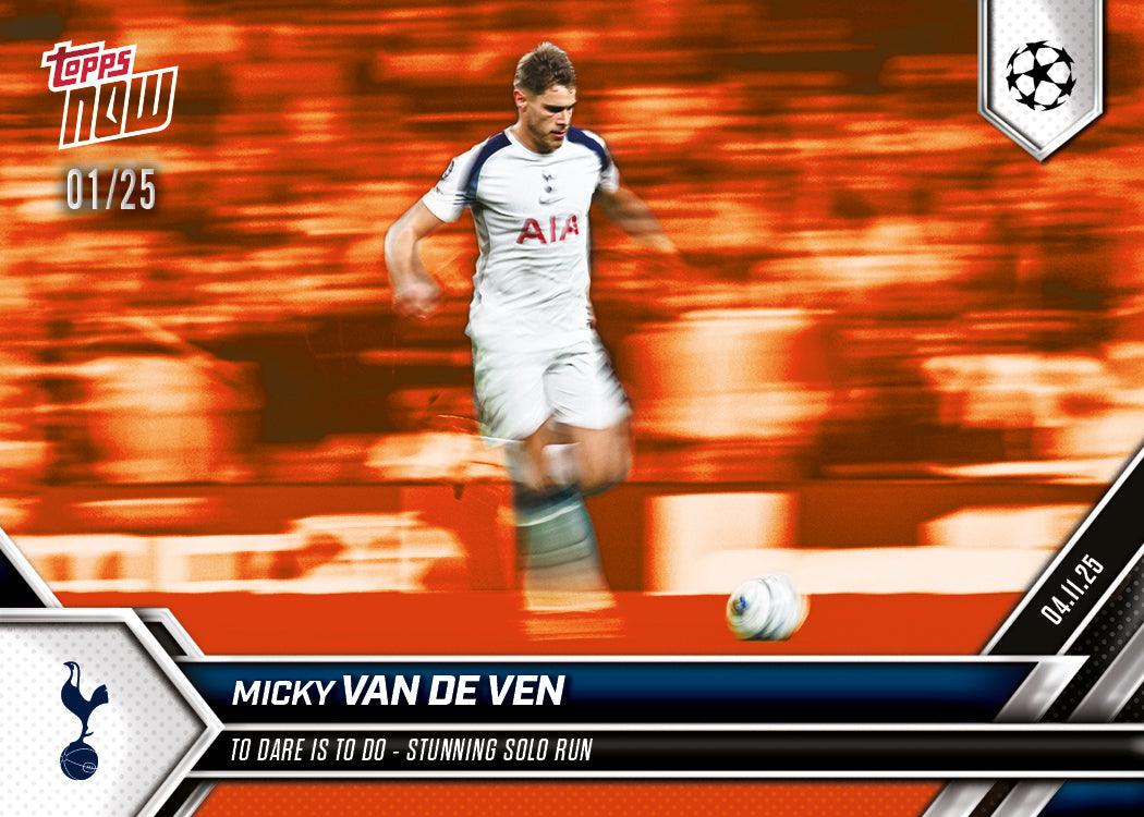 Micky van de Ven - 2025-26 UCL Topps NOW - Card 42 - PR: 1581 - Image 5
