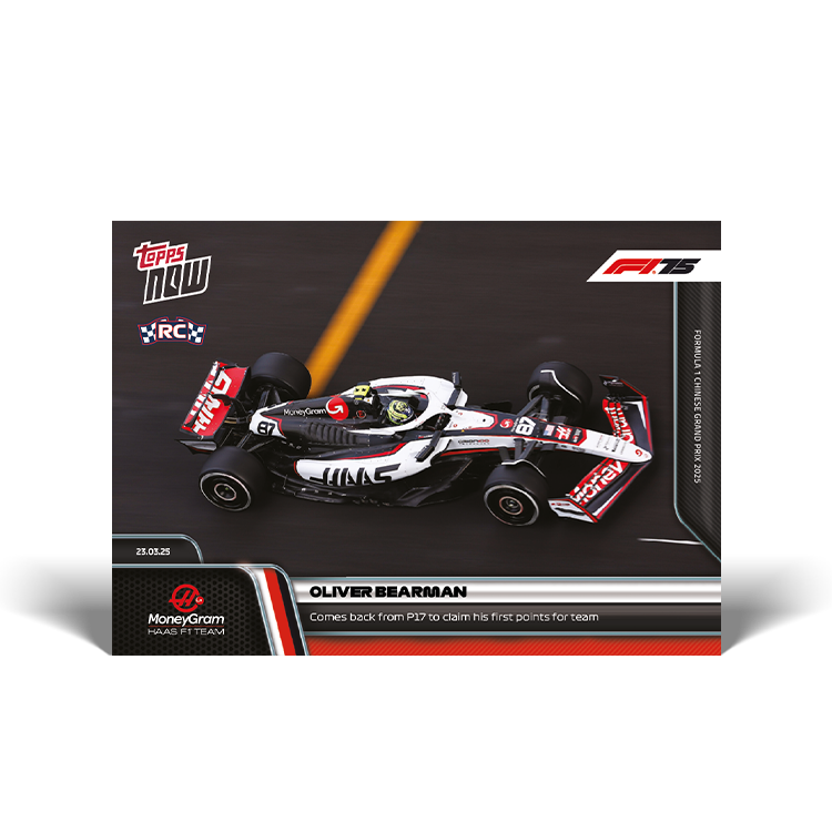 Oliver Bearman - 2025 Formula 1 Topps NOW Card 23 - PR: 502