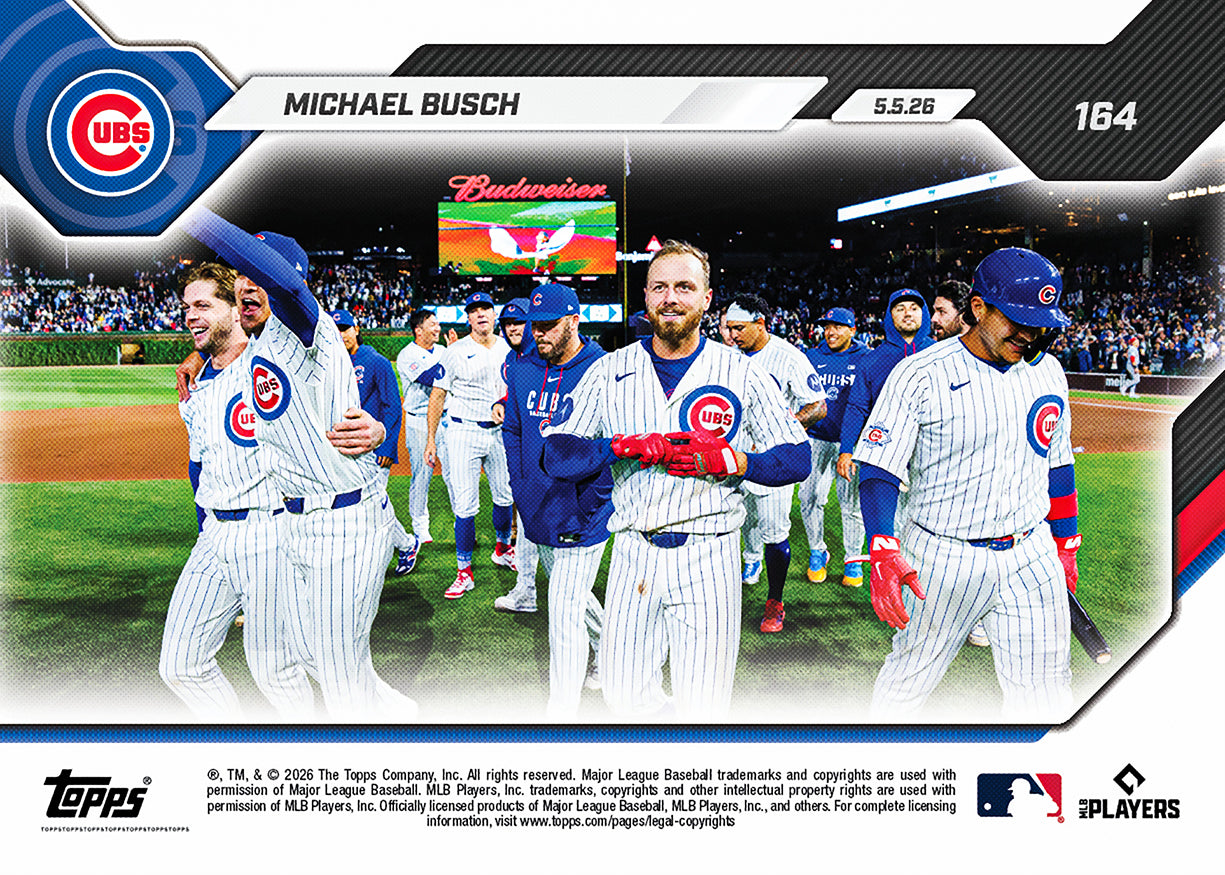 Michael Busch - 2026 MLB Topps NOW - Card 164 - PR: 531 - Image 2