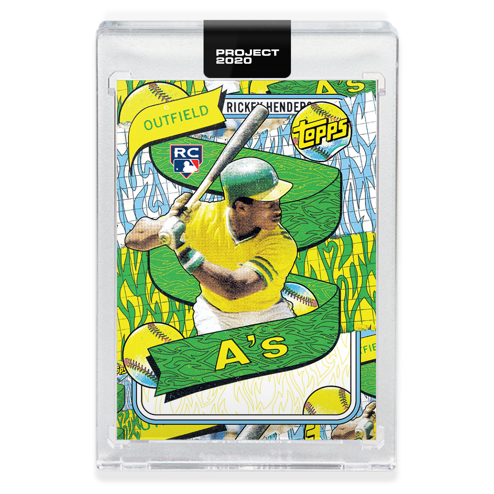 Topps PROJECT 2020 Card 222 - 1980 Rickey Henderson by Tyson Beck - Print Run: 2986