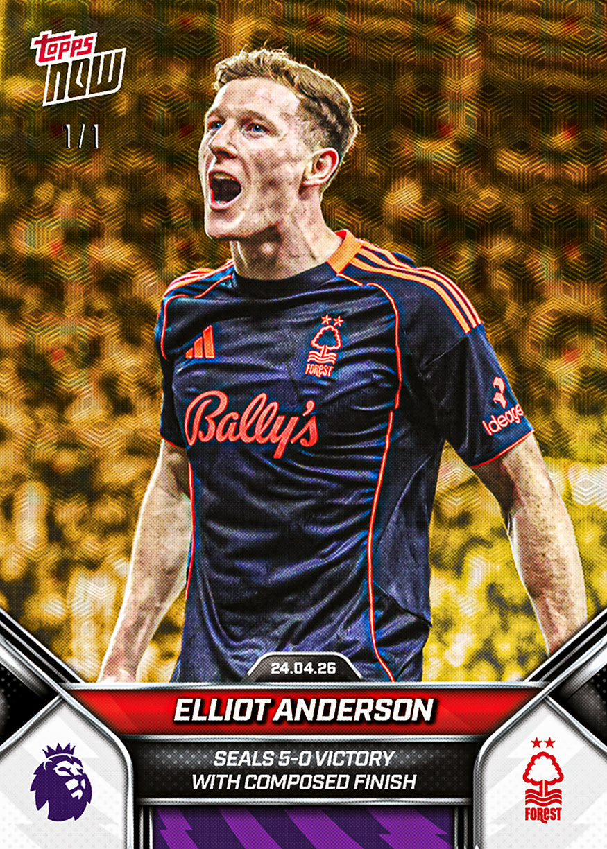 Elliot Anderson - 2025-26 Premier League Topps NOW - Card 180 - PR: 297 - Image 2
