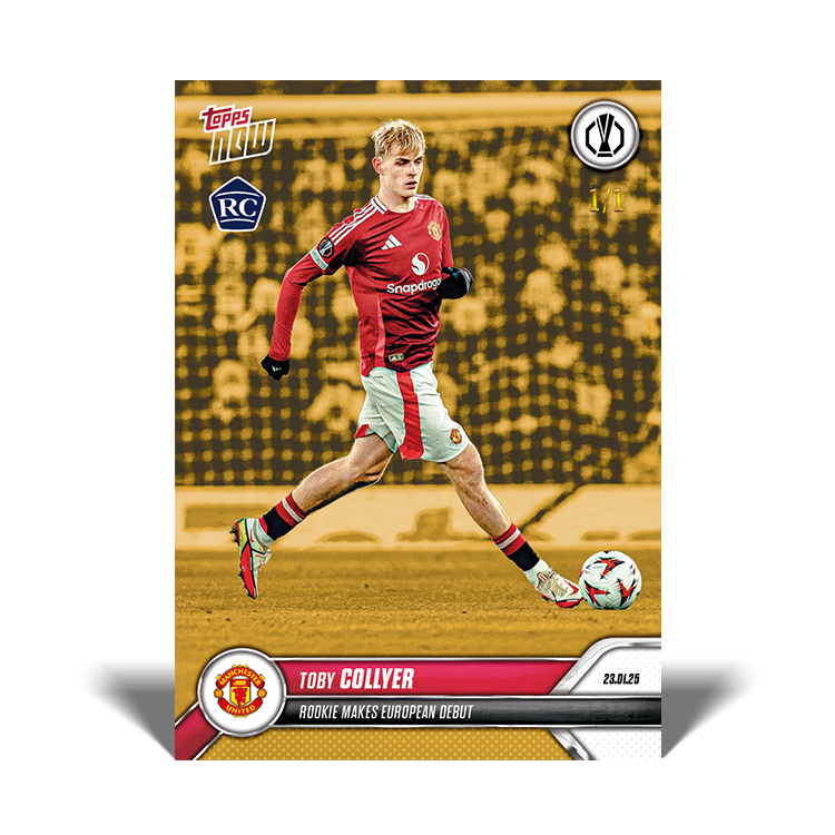 Alternative view of Toby Collyer - Rookie makes European debut - 24/25 UEL Topps NOW Card 11 - PR: 614