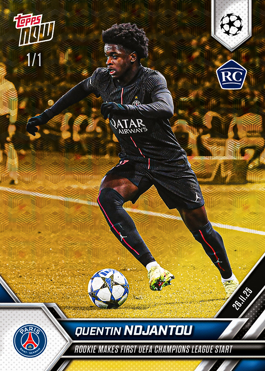 Quentin Ndjantou - 2025-26 UCL Topps NOW - Card 58 - PR: 489 - Image 2