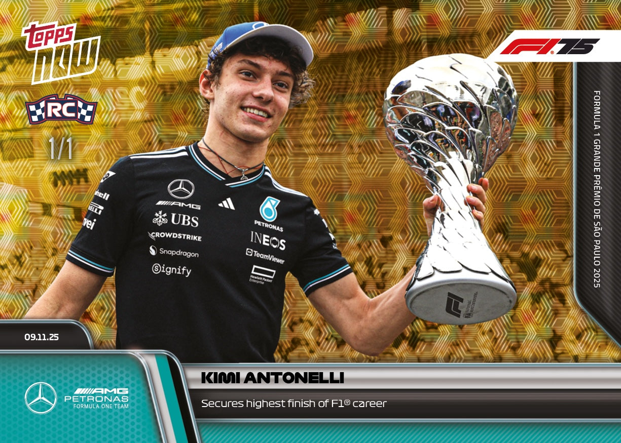 Kimi Antonelli - 2025 Formula 1 Topps NOW - Card 76 - PR: 3876 - Image 2
