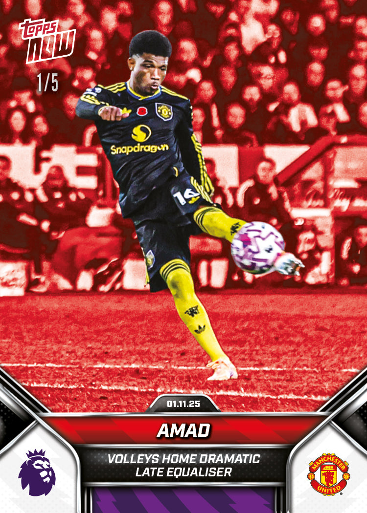 Amad - 2025-26 Premier League Topps NOW - Card 48 - PR: 434 - Image 3