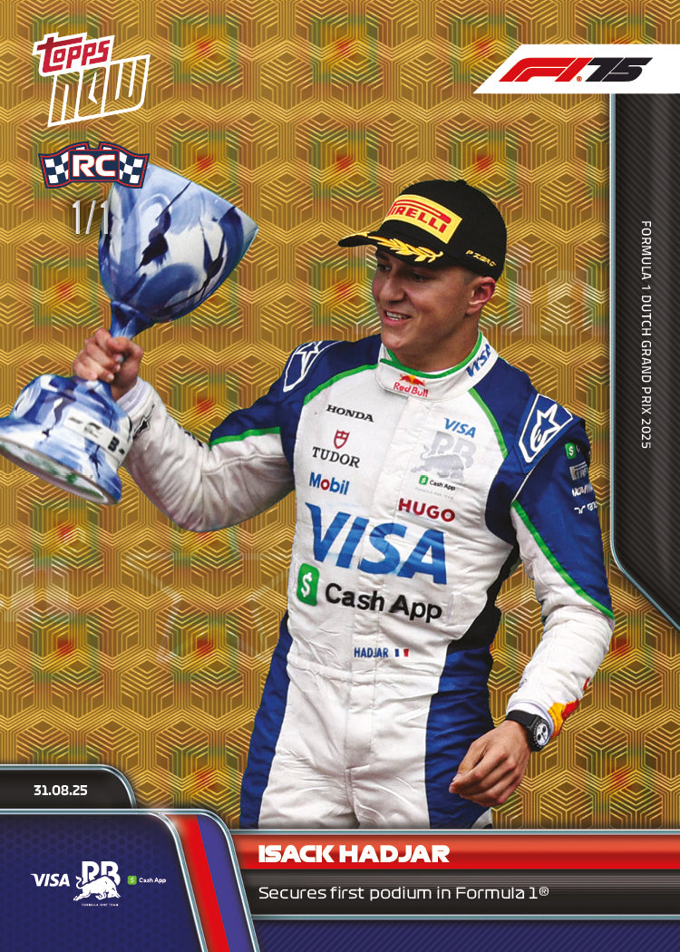 Isack Hadjar - 2025 Formula 1 Topps NOW - Card 58 - PR: 5891 - Image 3