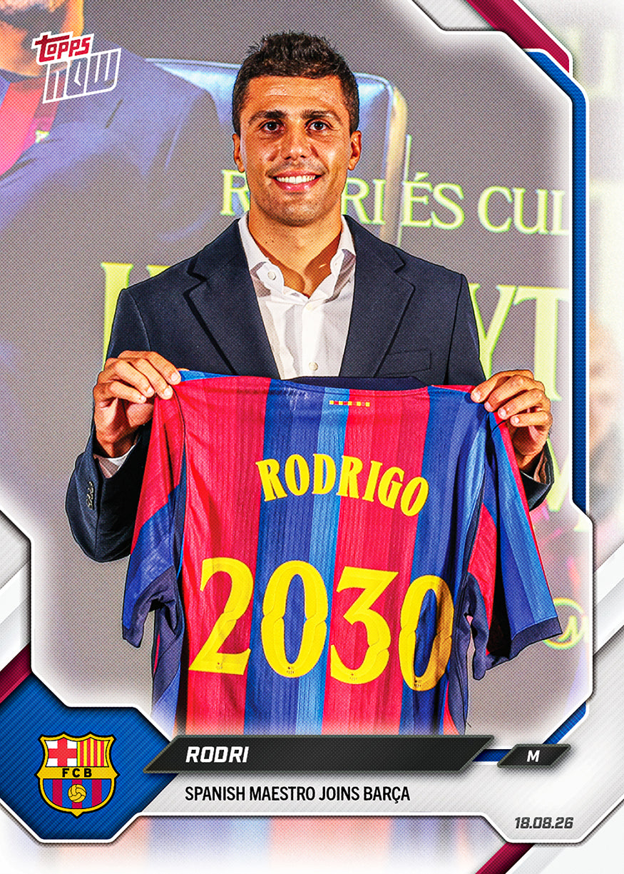 Rodri - 2026-27 FC Barcelona Topps NOW - Card 1 - PR: 2872