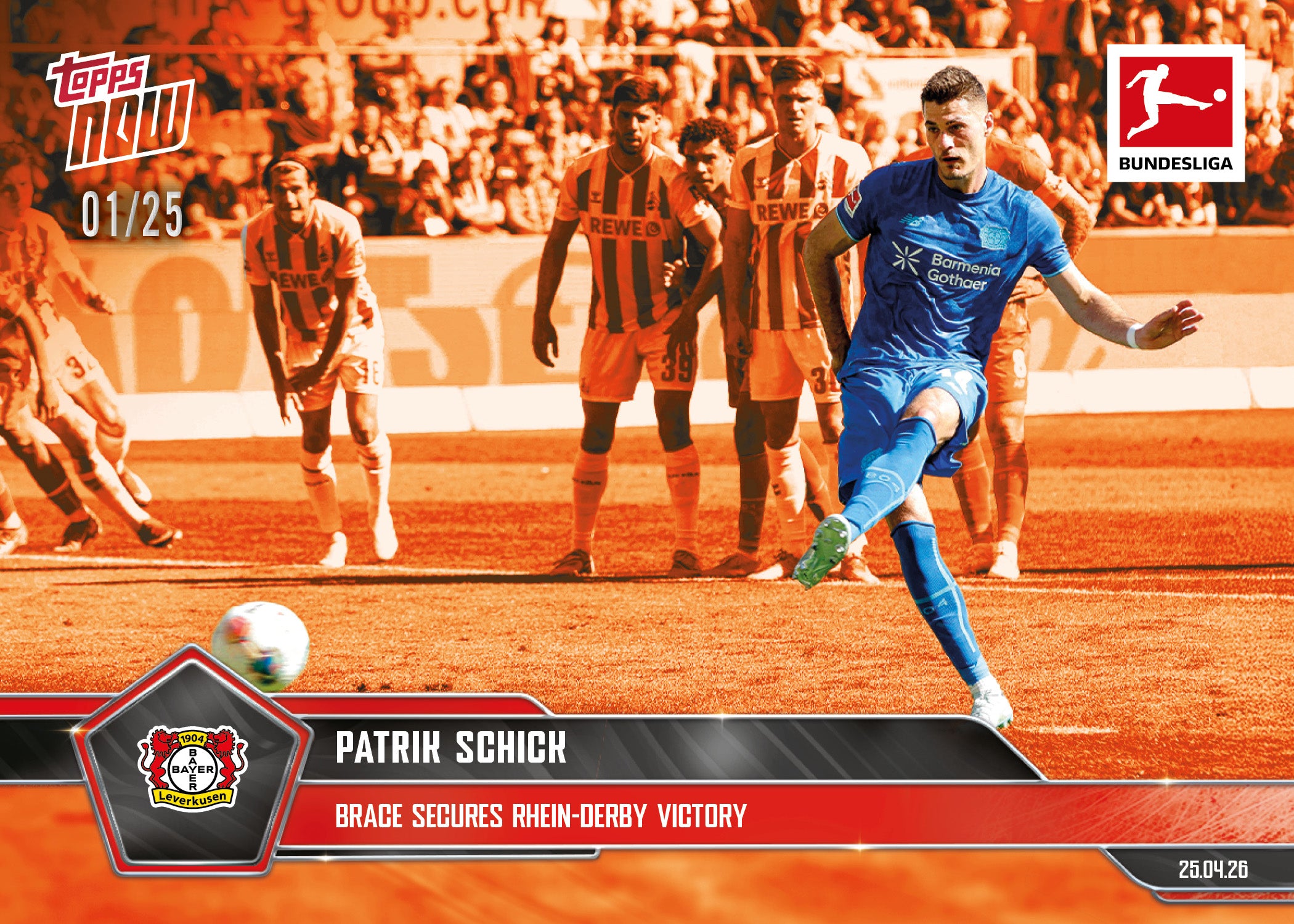Patrik Schick - 2025-26 Bundesliga Topps NOW - Card 180 - PR: 100 - Image 5