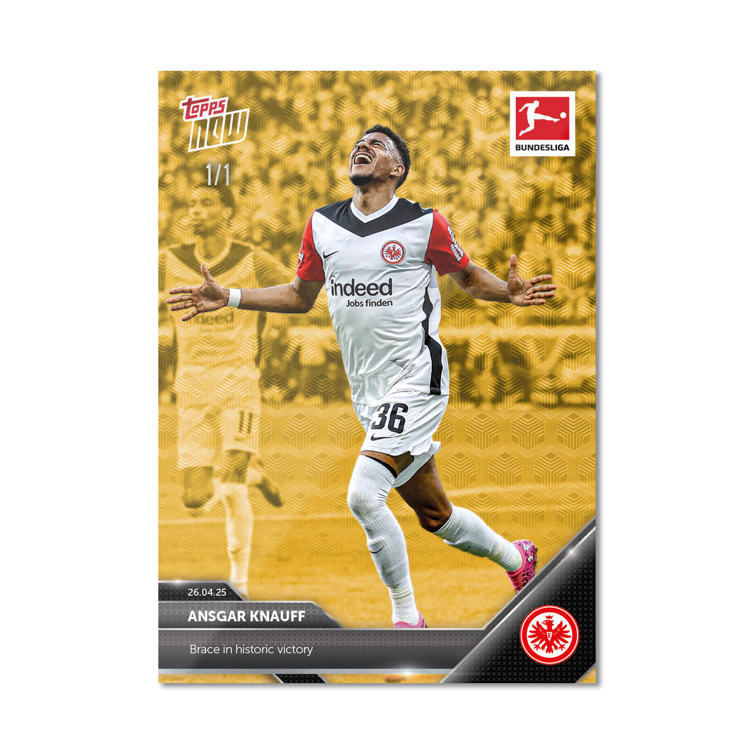 Ansgar Knauff - 2024-25 Bundesliga Topps NOW Card 175 - PR: 217 - Image 3