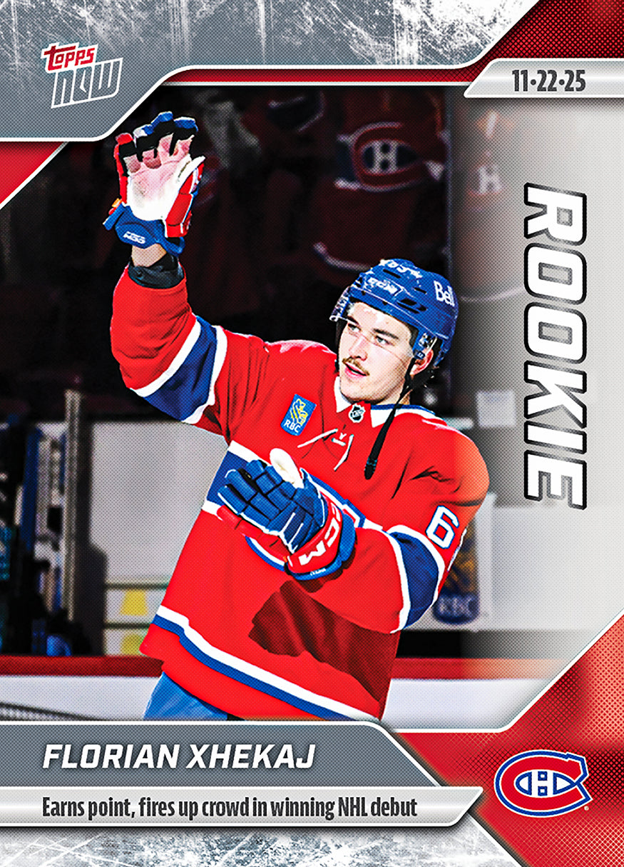 Florian Xhekaj - 2025-26 NHL Topps NOW - Sticker # 43 Pack - PR: 230