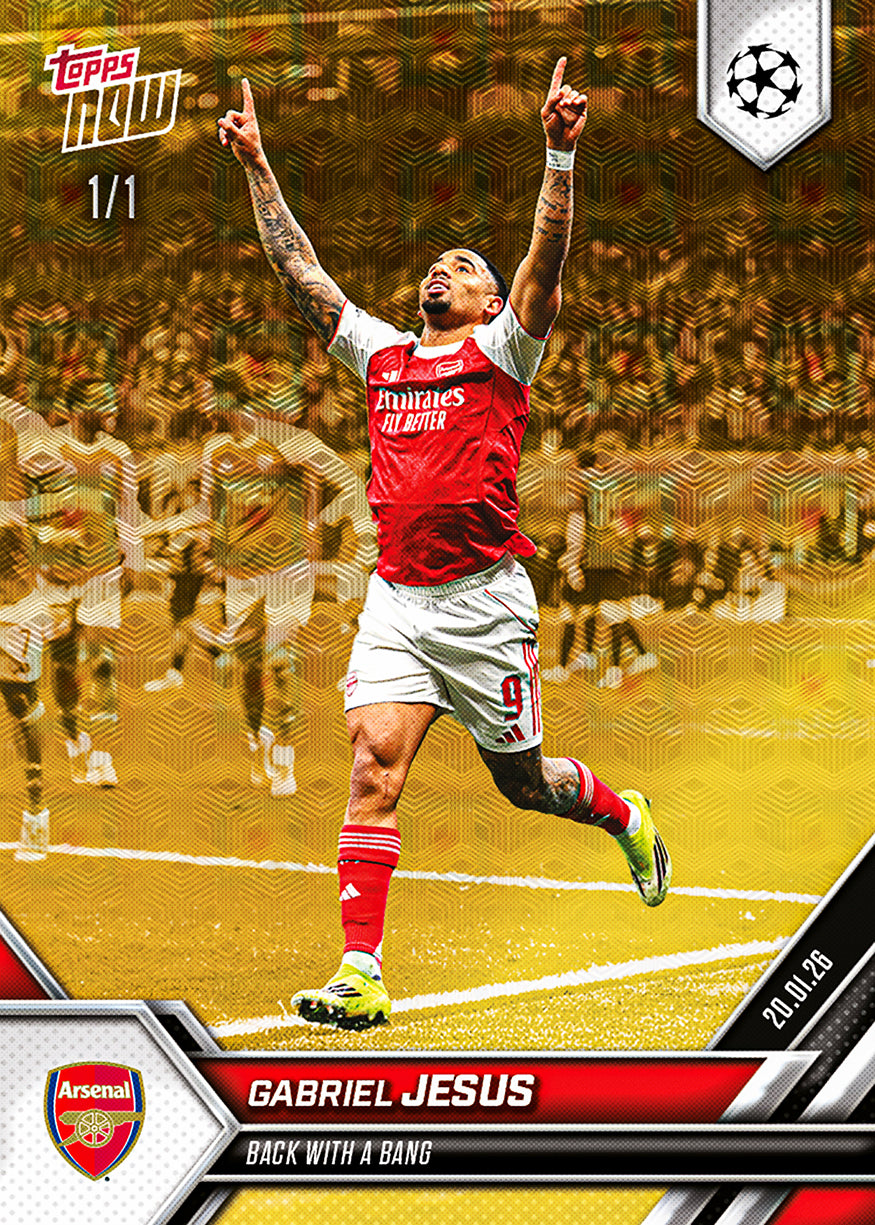 Gabriel Jesus - 2025-26 UCL Topps NOW - Card 73 - PR: 527 - Image 2