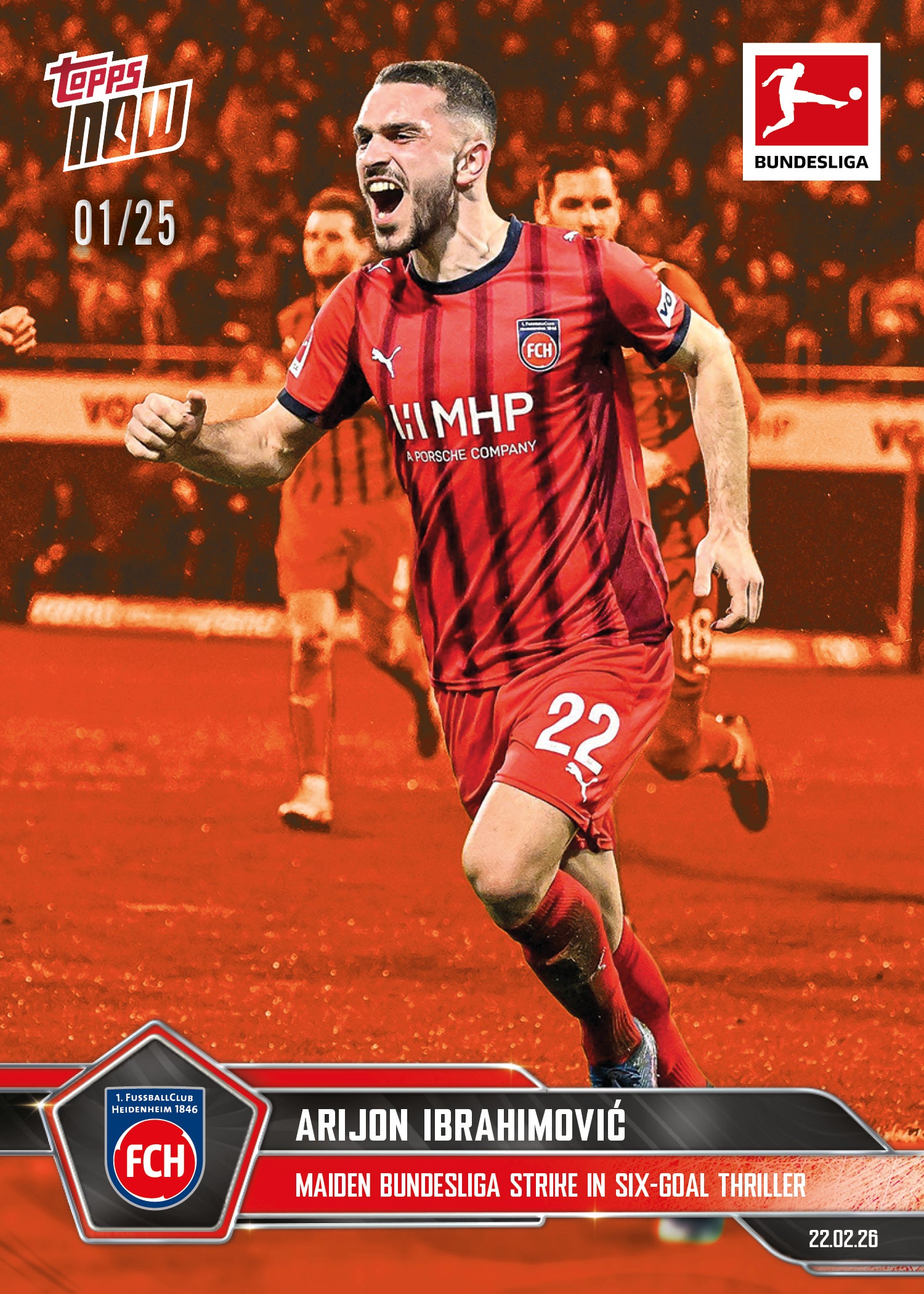 Arijon Ibrahimović- 2025-26 Bundesliga Topps NOW - Card 132 - PR: 115 - Image 5