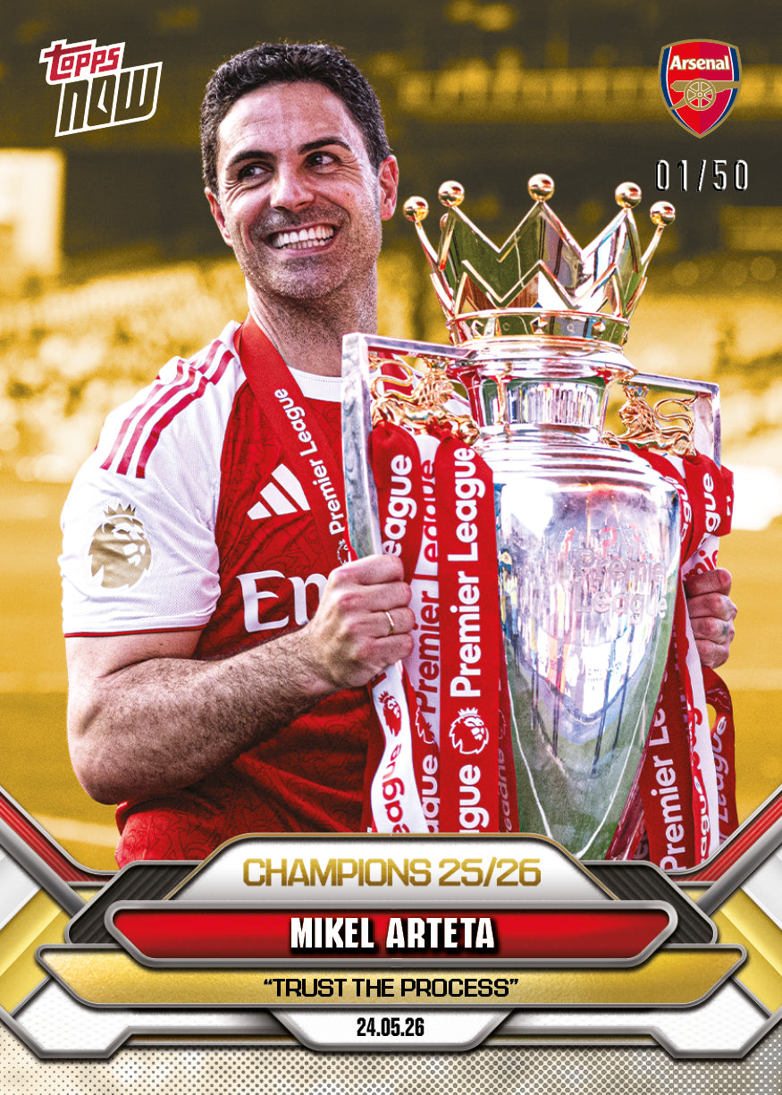 Mikel Arteta - 2025-26 Arsenal FC Topps NOW - Card 1 - PR: 5684 - Image 7