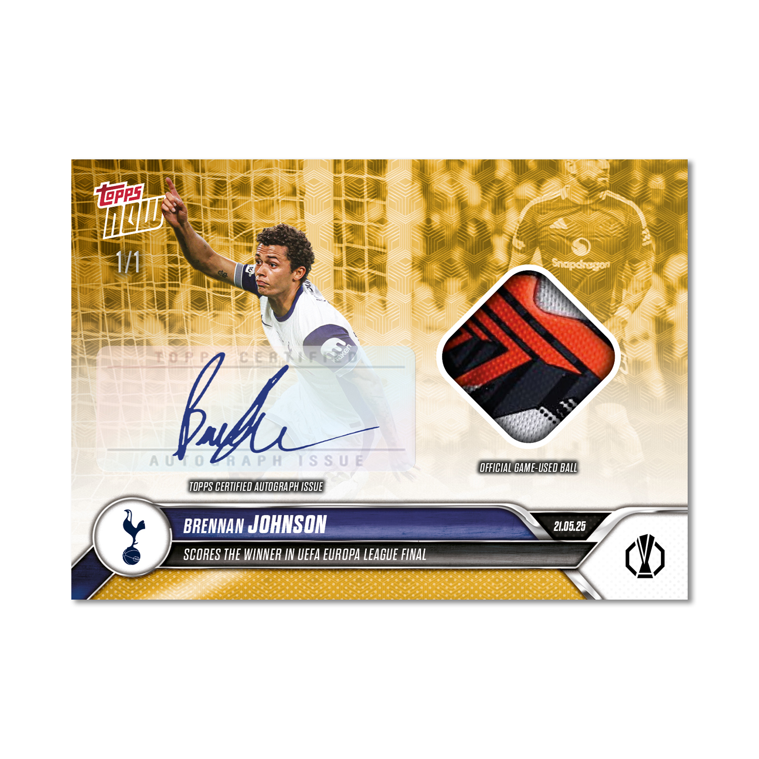 Brennan Johnson - 2024-25 UEL Topps NOW Card 36 - LOOK FOR RELIC AND AUTO-RELIC - PR: 1925 - Image 2