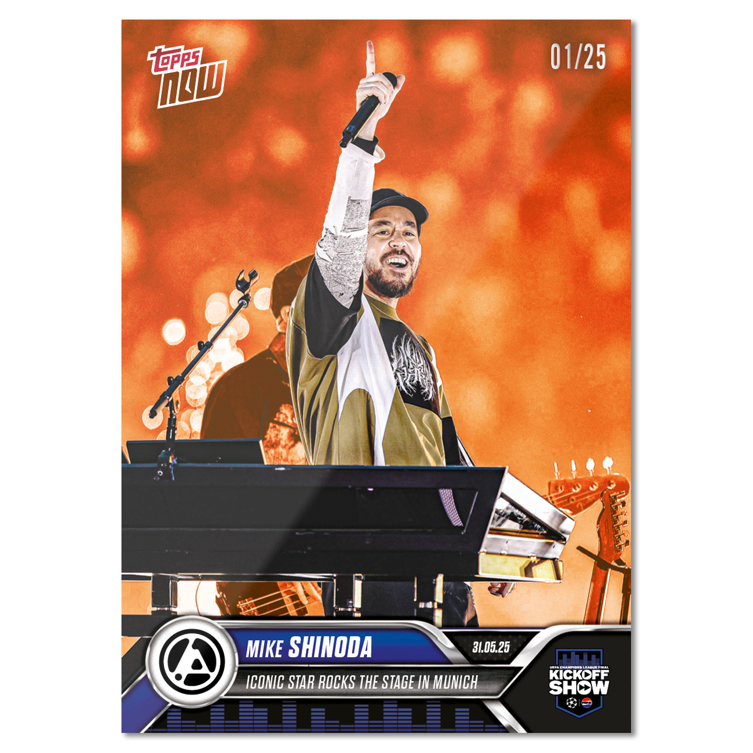 Mike Shinoda - 2024-25 UCL Topps NOW - Card 167 - LOOK FOR AUTOS & AUTO-RELIC - PR: 5884 - Image 7