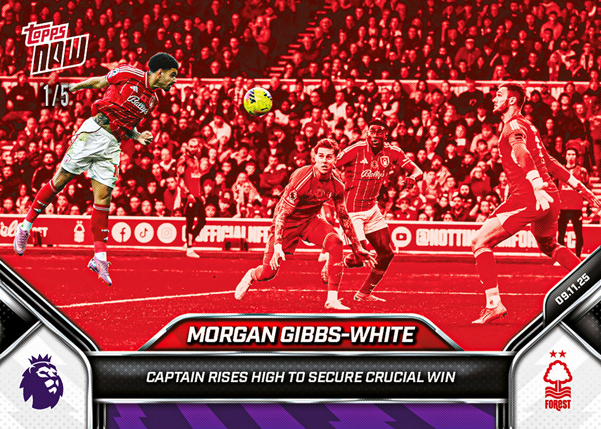 Morgan Gibbs-White - 2025-26 Premier League Topps NOW - Card 56 - PR: 223 - Image 3