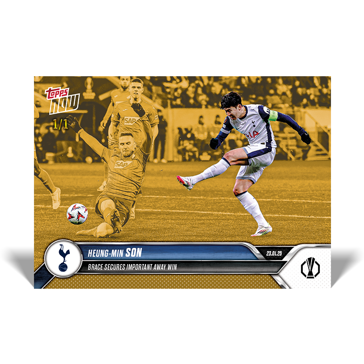 Son Heung-min - Brace secures important away win - 24/25 UEL Topps NOW Card 13 - PR: 487 - Image 2
