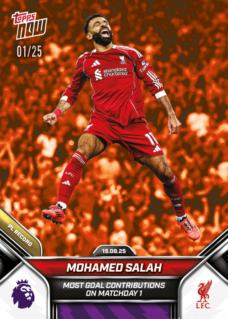 Mohamed Salah - 2025-26 Premier League Topps NOW - Card 5 - PR: 2615 - Image 5