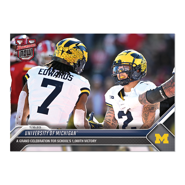 University of Michigan - 2023 Bowman U NOW Football Card 30 - PR: 1486